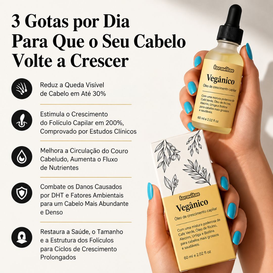 Tratamento com óleo natural para o crescimento do cabelo (edição limitada)