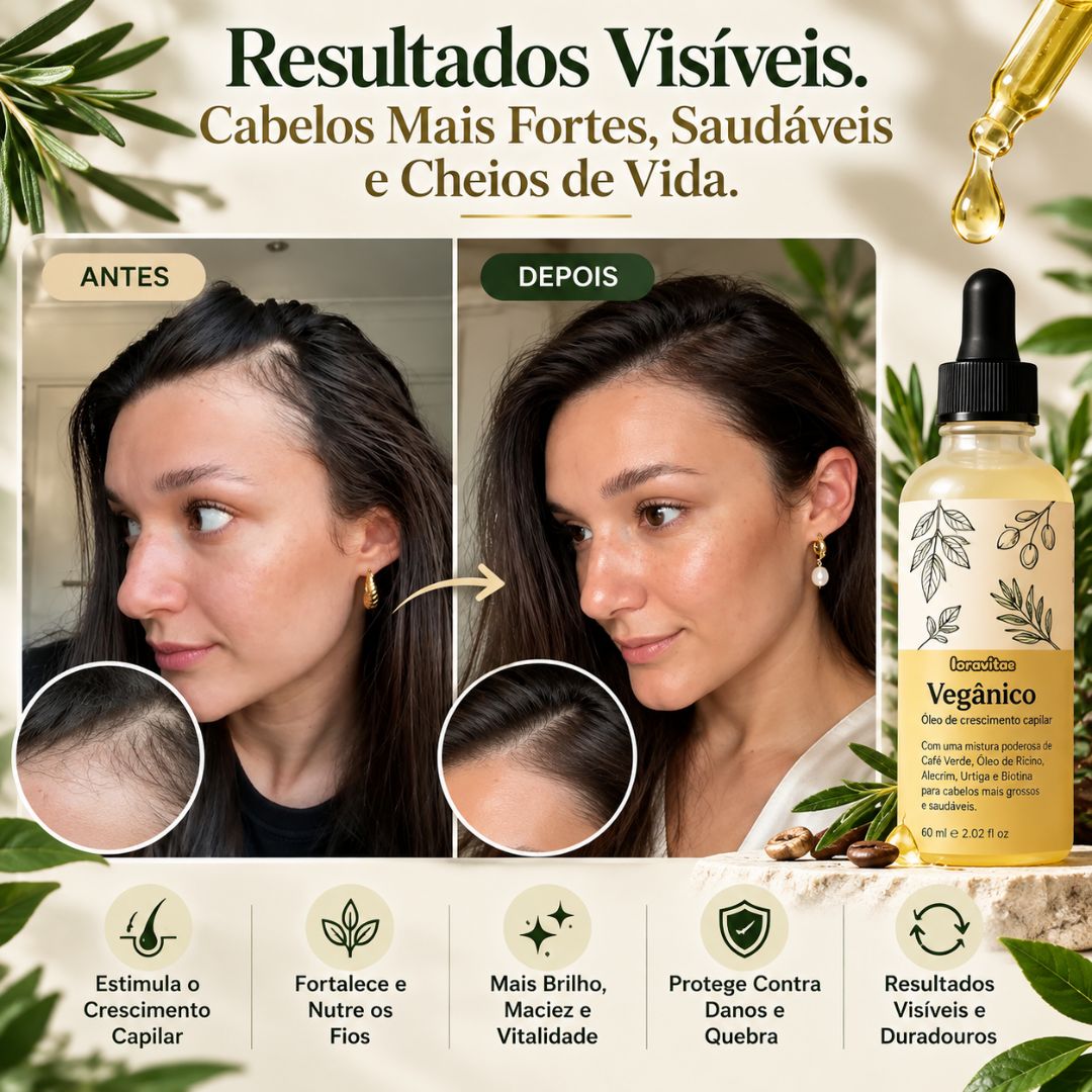 Tratamento com óleo natural para o crescimento do cabelo (edição limitada)
