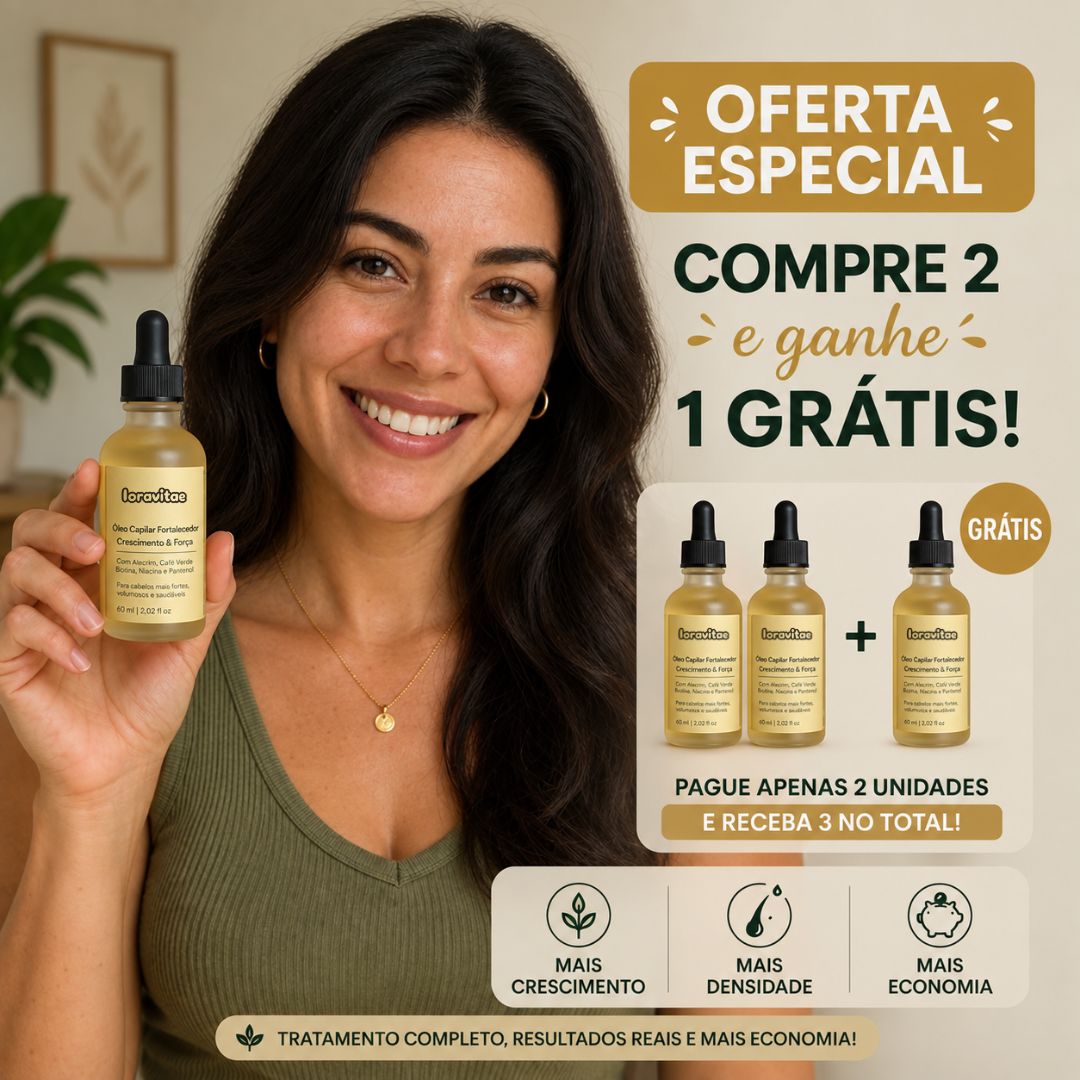 Tratamento com óleo natural para o crescimento do cabelo (edição limitada)