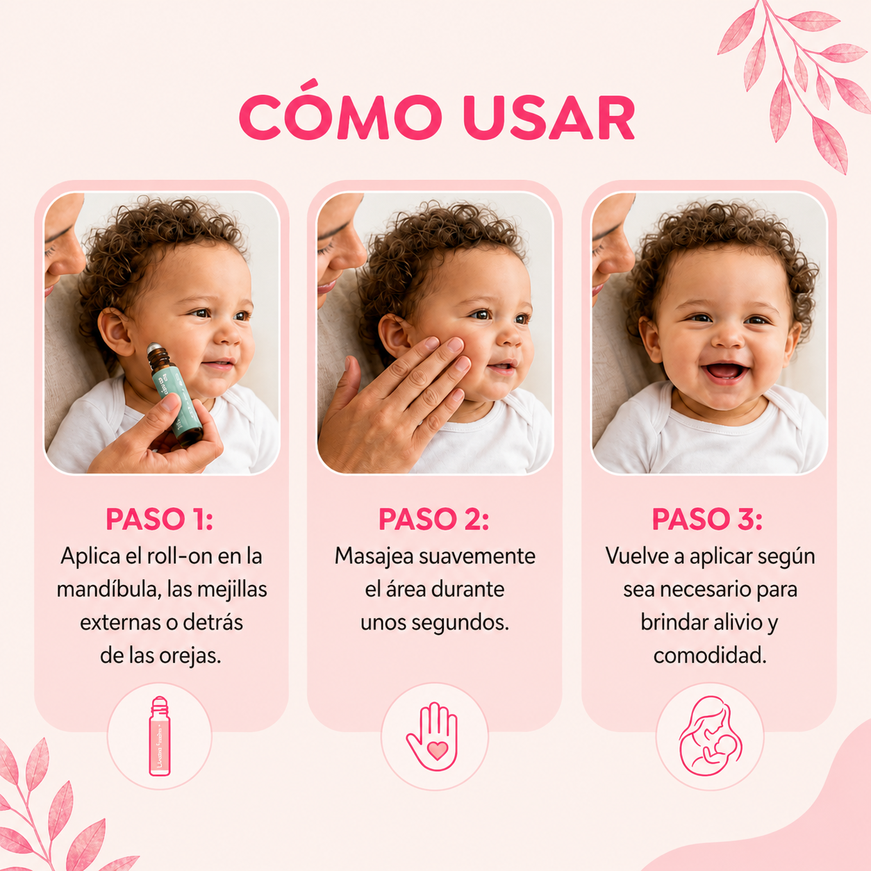 ¿Tú bebé no deja de llorar?  Roll-On Calmante Para la Dentición del Bebé