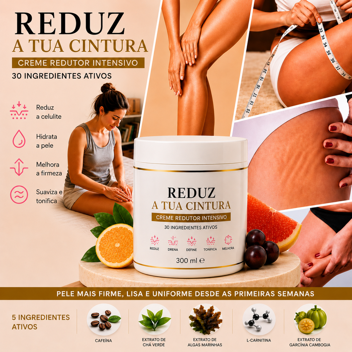 Creme Reafirmante Anticelulite para Pele Mais Lisa e Firme (Edição Limitada)