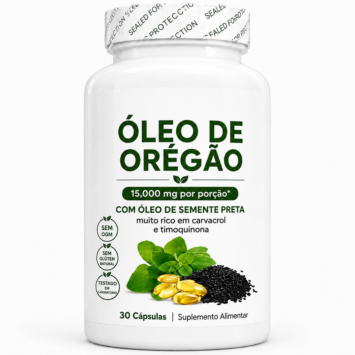 Óleo de Orégão Concentrado para Defesas, Digestão e Vitalidade